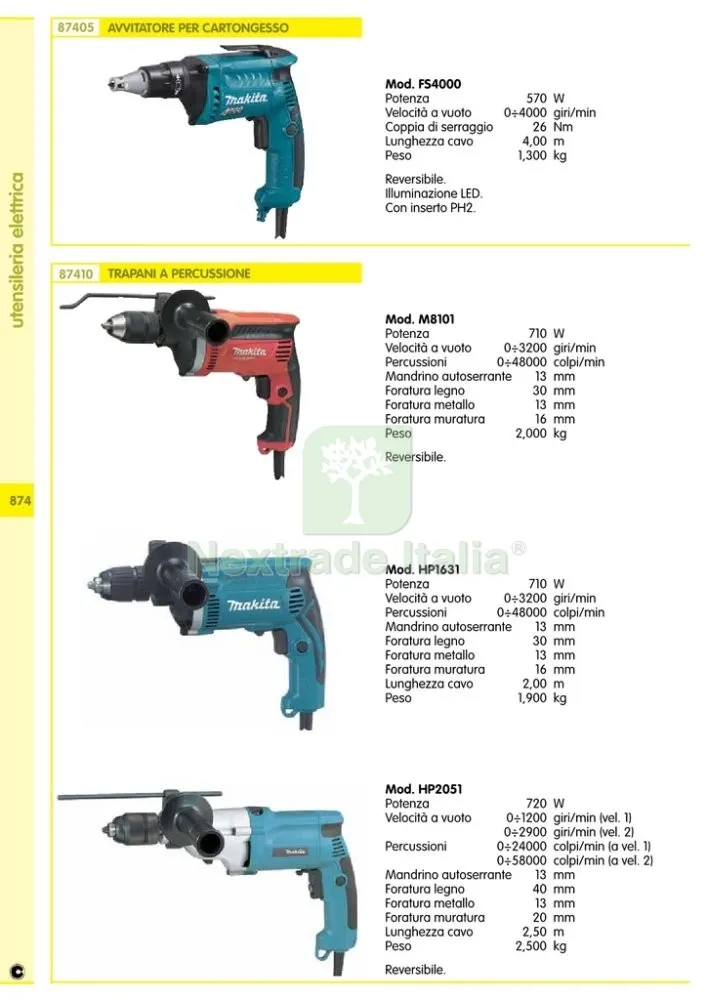 MAKITA TRAPANO W710 MM.13 APR MOD. M8101 — Trapani e avvitatori — rif. FERX.92929 — foto 2