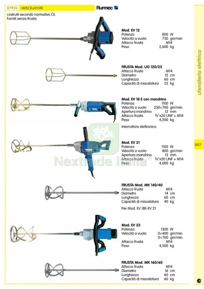 FRUSTA PER MISCELATORE RURMEC MK 140/40 — Punte, frese e dischi — rif. FERX.11780 — foto 2 FRUSTA PER MISCELATORE RURMEC MK 140/40 — Punte, frese e dischi — rif. FERX.11780 — foto 2