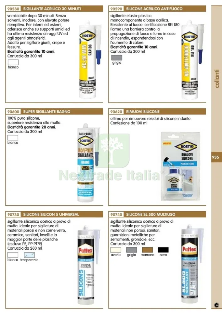 25PZ CARTUCCIA SILICONE 5 UNIVERSALE BIANCO ML.280 — Adesivi e sigillanti — rif. FERX.25289 — foto 2 25PZ CARTUCCIA SILICONE 5 UNIVERSALE BIANCO ML.280 — Adesivi e sigillanti — rif. FERX.25289 — foto 2