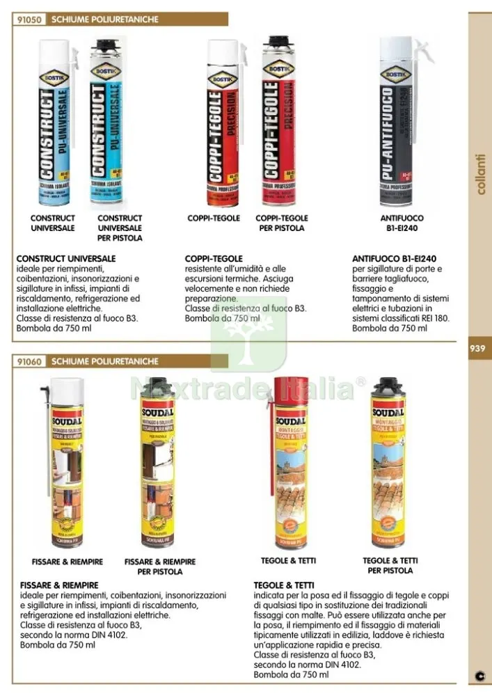 12PZ BOSTIK SCHIUMA POLIURETANICA 750 ML — Adesivi e sigillanti — rif. FERX.6319 — foto 2