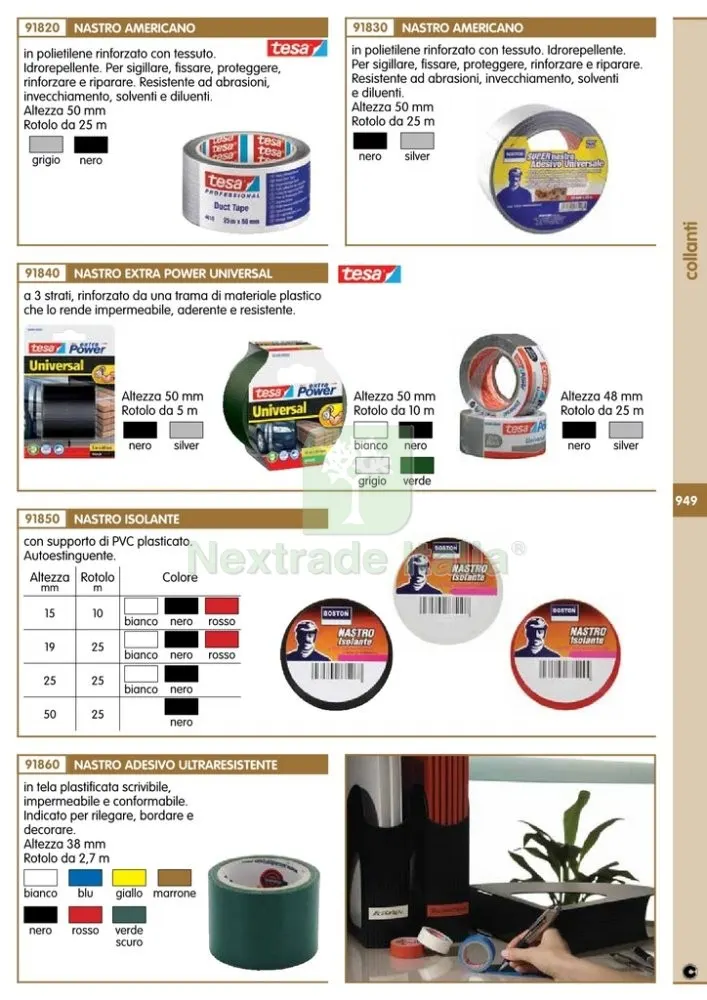 6PZ NASTRO AMERICANO EXTRA POWER MM 50X10MT GRIGIO — Nastri e mascherature — rif. FERX.92971 — foto 2