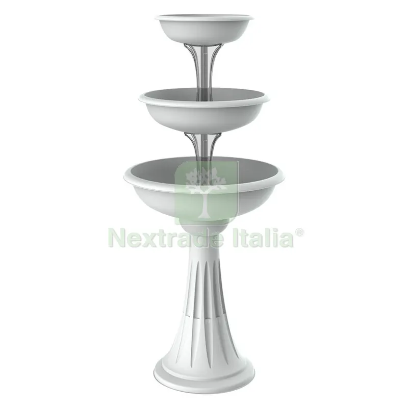 CIOTOLA PER FIORI CON COLONNA ''TREVI'' øcm 30/40/50 - cappuccino — Cucina e coltelleria — rif. FERX.6125262NLM CIOTOLA PER FIORI CON COLONNA ''TREVI'' øcm 30/40/50 - cappuccino — Cucina e coltelleria — rif. FERX.6125262NLM