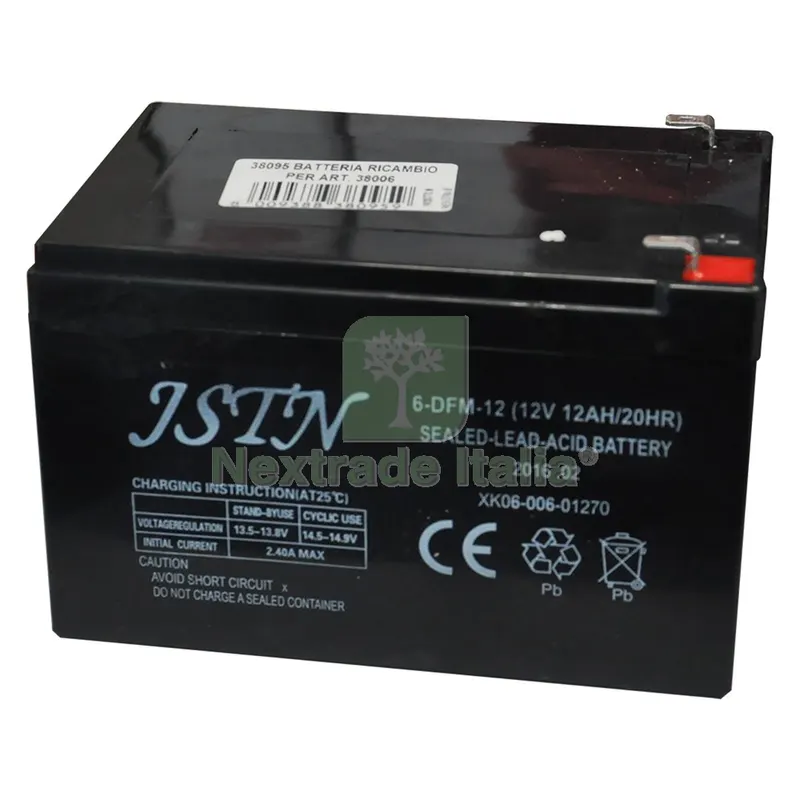 BATTERIA RICAMBIO mm.151x65xh.100 - 12V 10Ah - piombo — Pile e batterie — rif. FERX.6040120NLM BATTERIA RICAMBIO mm.151x65xh.100 - 12V 10Ah - piombo — Pile e batterie — rif. FERX.6040120NLM