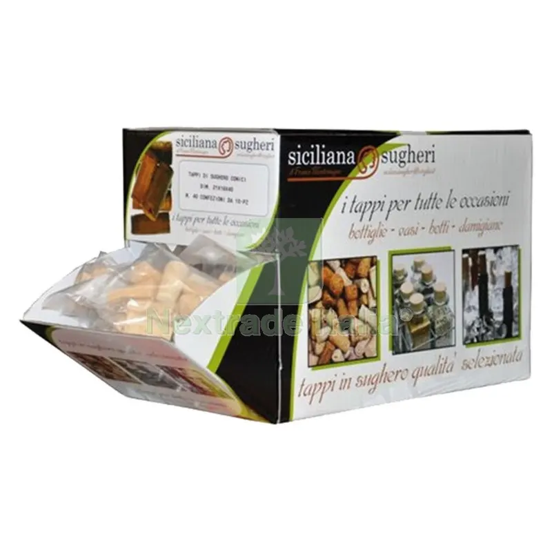 Tappo Sughero Conico mm 21 x 16 x h 40 - agglomerato — Accessori bagno — rif. FERX.8026634NLM