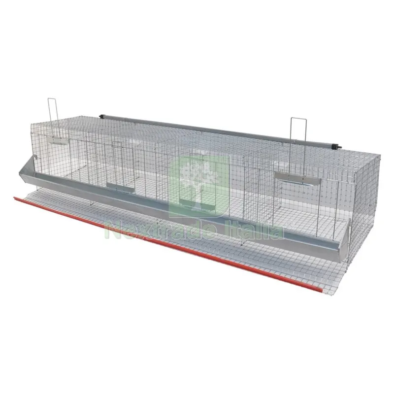Gabbia Galline Ovaiole Quattro Celle cm 203 x 46 x H 46 — Teli, sacchi e reti agricole — rif. FERX.6047420NLM