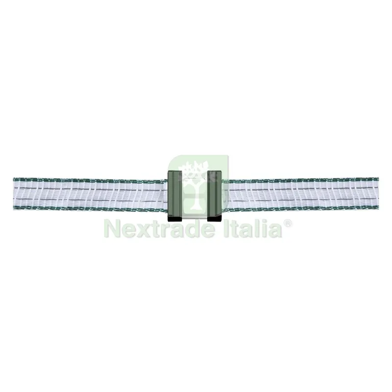 CONNETTORE PER FETTUCCIA 'LITZCLIP' 442002 per fettuccia h.40 mm max. — Recinto elettrico — rif. FERX.6049790NLM CONNETTORE PER FETTUCCIA 'LITZCLIP' 442002 per fettuccia h.40 mm max. — Recinto elettrico — rif. FERX.6049790NLM