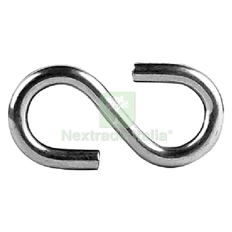 300PZ GANCIO AD 'S' N. 19 mm 4 — Casalinghi e organizzazione — rif. FERX.605291NLM 300PZ GANCIO AD 'S' N. 19 mm 4 — Casalinghi e organizzazione — rif. FERX.605291NLM