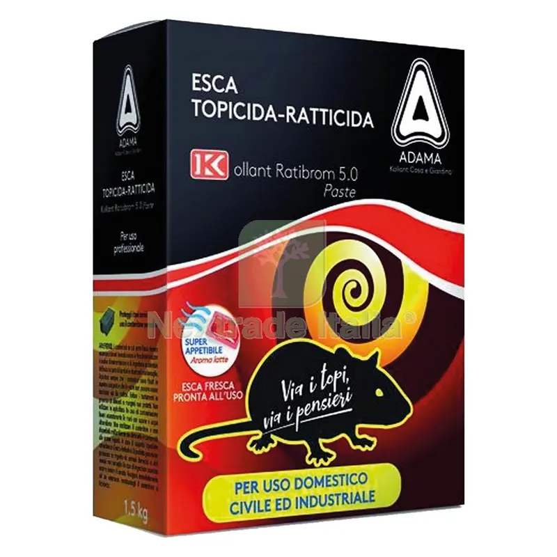 Esca Topicida Fresca 'ratibrom' gr. 1500 - cf. 3 buste (500 gr.) — Disinfestazione e controllo nocivi — rif. FERX.6063680NLM Esca Topicida Fresca 'ratibrom' gr. 1500 - cf. 3 buste (500 gr.) — Disinfestazione e controllo nocivi — rif. FERX.6063680NLM