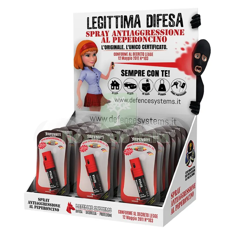 Espositore Spray Antiaggressione totale 18 pezzi — Articoli per ufficio — rif. FERX.9130201NLM