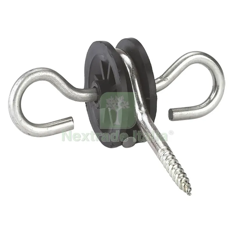 10PZ Aggancio Doppio per Maniglia Cancello Recinzioni e ganci girevoli a 360° — Ganci, moschettoni e anelli — rif. FERX.6050060NLM 10PZ Aggancio Doppio per Maniglia Cancello Recinzioni e ganci girevoli a 360° — Ganci, moschettoni e anelli — rif. FERX.6050060NLM