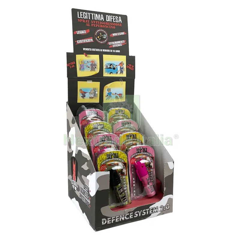 Espositore Spray Antiaggressione totale 8 pezzi — Articoli per ufficio — rif. FERX.9130204NLM