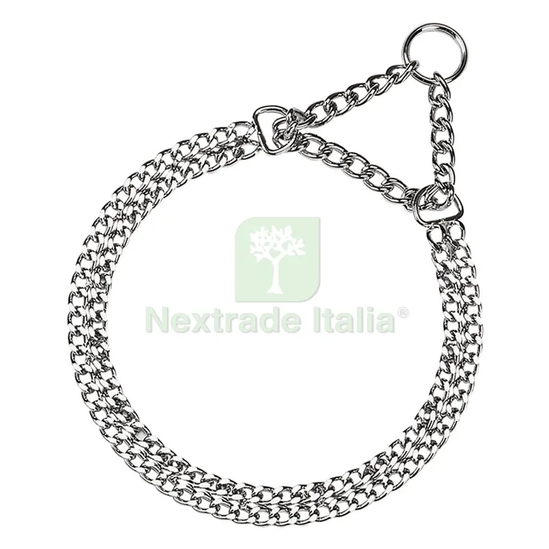 3PZ COLLARE PER CANE SEMI STRANGOLO 'CHROME' 'CSS5516'- cm 28 / 38 — Fascette e collari — rif. FERX.6056720NLM