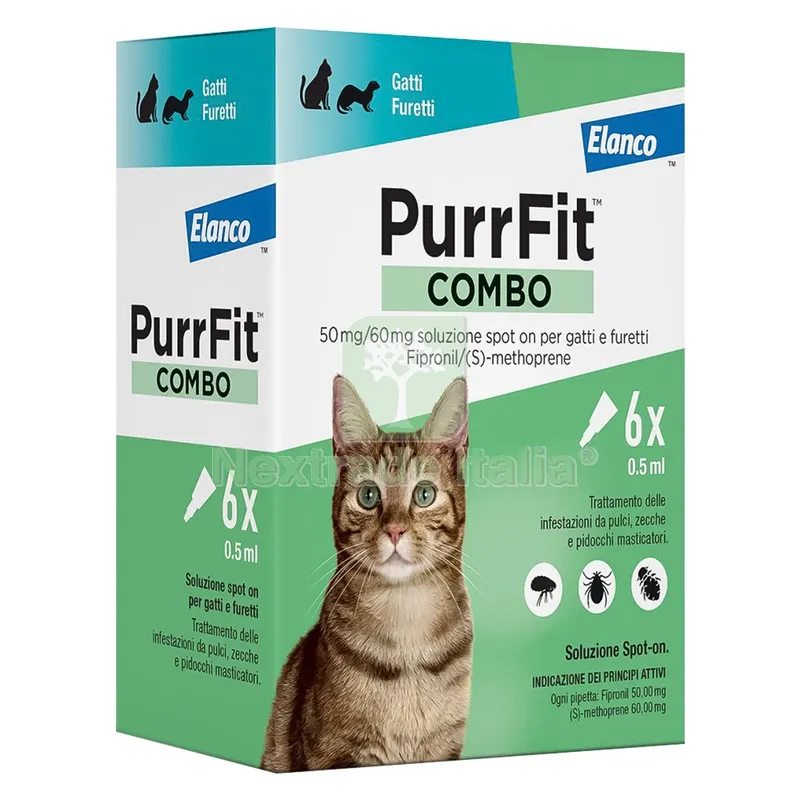 Antiparassitario 'purrfit Combo' gatti/furetti - 6 pipette ml 0,5 — Protezione piante e sementi — rif. FERX.6061330NLM