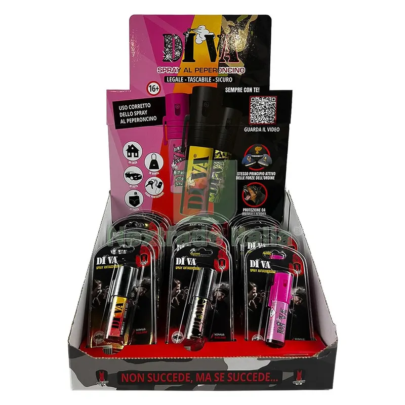 Espositore Spray Antiaggressione 'diva' totale 18 pezzi — Articoli per ufficio — rif. FERX.9130205NLM