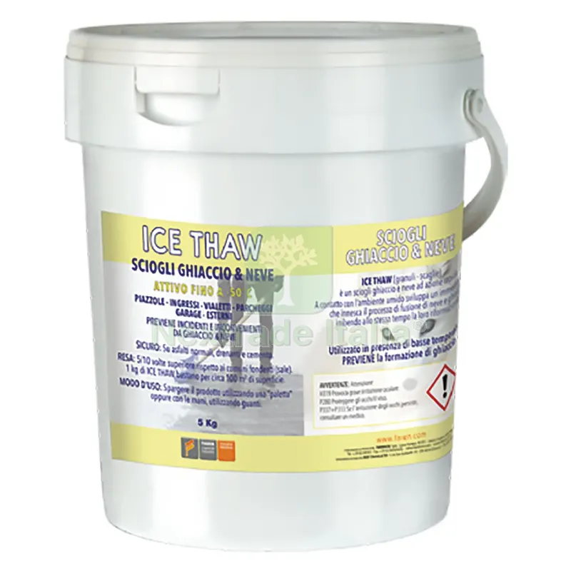 SCIOGLI GHIACCIO E NEVE 'ICE THAW' kg. 5 — Casalinghi e organizzazione — rif. FERX.9018050NLM SCIOGLI GHIACCIO E NEVE 'ICE THAW' kg. 5 — Casalinghi e organizzazione — rif. FERX.9018050NLM