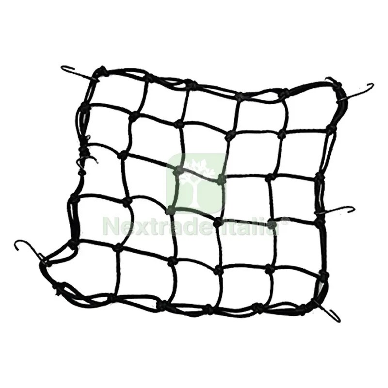 RETE ELASTICA FERMA BAGAGLI cm 40 x 40 (6 ganci)-filo ø4 mm — Reti e recinzioni — rif. FERX.3113850NLM RETE ELASTICA FERMA BAGAGLI cm 40 x 40 (6 ganci)-filo ø4 mm — Reti e recinzioni — rif. FERX.3113850NLM