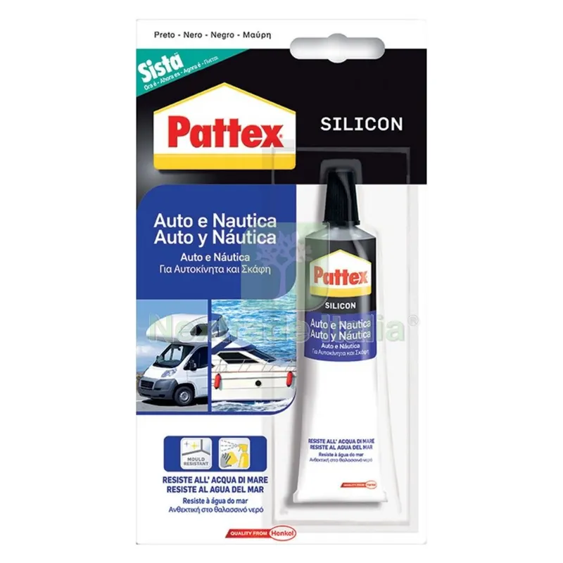 Silicone Acetico 'auto - Nautica' RAL 9005 nero ml 60 — Adesivi e sigillanti — rif. FERX.900758NLM Silicone Acetico 'auto - Nautica' RAL 9005 nero ml 60 — Adesivi e sigillanti — rif. FERX.900758NLM