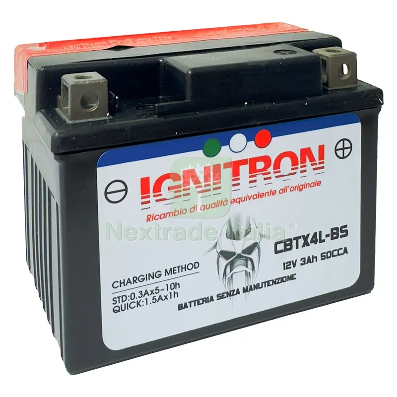 BATTERIA PER MOTO 'IGNITRON AGM' 12V - 8 Ah - mm 150x70x H.105 — Pile e batterie — rif. FERX.6061808NLM BATTERIA PER MOTO 'IGNITRON AGM' 12V - 8 Ah - mm 150x70x H.105 — Pile e batterie — rif. FERX.6061808NLM