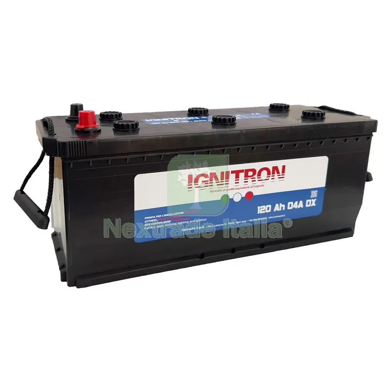 Batteria per Auto 'truck' 12 V - 120 AH - mm 513x189 x H.223 — Ricambi e fluidi auto — rif. FERX.6061830NLM Batteria per Auto 'truck' 12 V - 120 AH - mm 513x189 x H.223 — Ricambi e fluidi auto — rif. FERX.6061830NLM