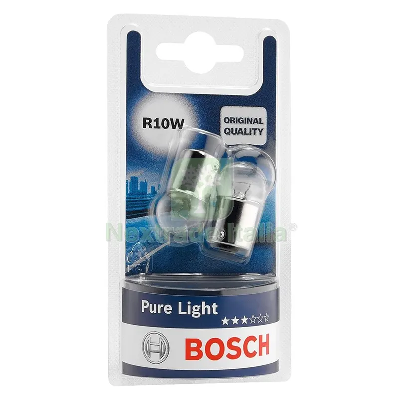 Lampadina Luce Targa R10W - 12 V - 10 W - attacco BA15s - 2 pezzi — Illuminazione — rif. FERX.6060706NLM