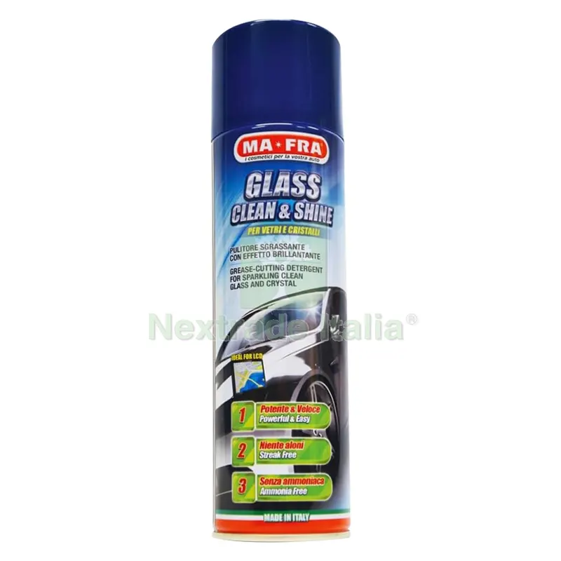 DETERGENTE SGRASSANTE VETRI E CRISTALLI 'GLASS CLEAN E SHINE' ml 500 — Sgrassanti e detergenti pittura — rif. FERX.9320442NLM DETERGENTE SGRASSANTE VETRI E CRISTALLI 'GLASS CLEAN E SHINE' ml 500 — Sgrassanti e detergenti pittura — rif. FERX.9320442NLM