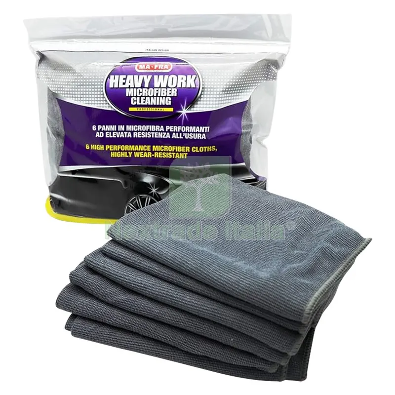 PANNO IN MICROFIBRA PER AUTOVETTURE 'HEAVY WORK' cm 60 x 40 - cf. da 6 panni — Accessori bagno — rif. FERX.9200012NLM PANNO IN MICROFIBRA PER AUTOVETTURE 'HEAVY WORK' cm 60 x 40 - cf. da 6 panni — Accessori bagno — rif. FERX.9200012NLM