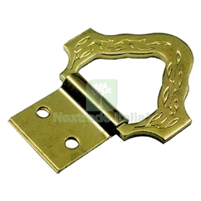 Attaccaglie Barocco N. 2 - pz. 10 ottonate — Ferramenta per legno e mobili — rif. FERX.031141NLM