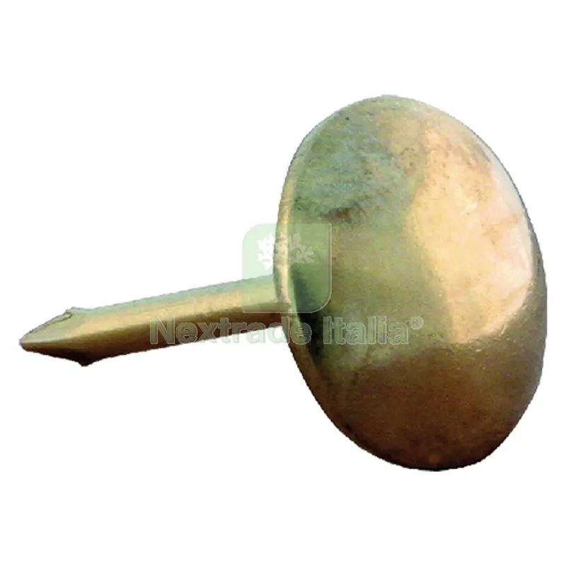 BULLETTE PER TAPPEZZIERE mm 12 - pz 20 ottonate lisce — Chiodi e graffe — rif. FERX.031304NLM BULLETTE PER TAPPEZZIERE mm 12 - pz 20 ottonate lisce — Chiodi e graffe — rif. FERX.031304NLM