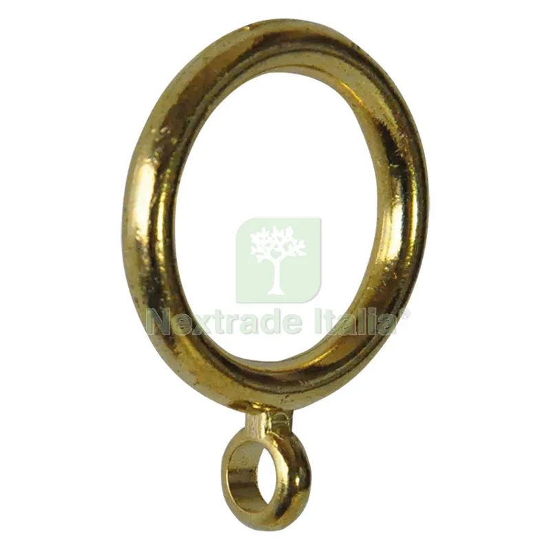 ANELLO CON OCCHIOLO mm 17 x 23 - pz. 10 oro — Minuteria metallica — rif. FERX.032230NLM