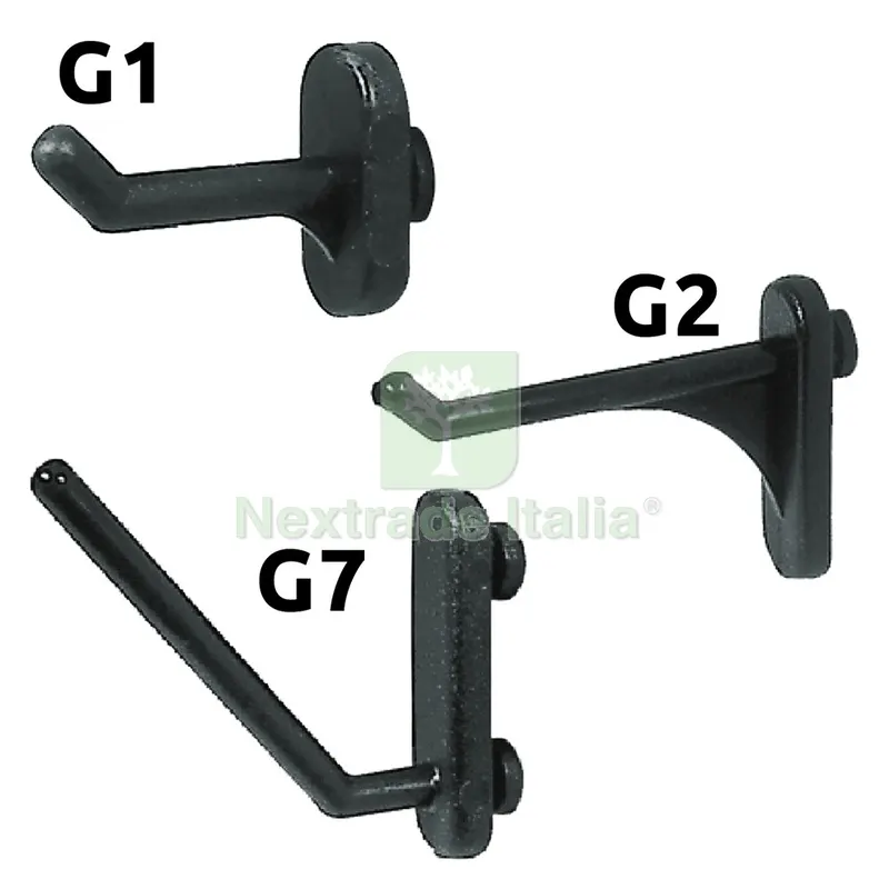 Gancio in Nylon per Pannelli Portautensili G7 - pz 10 — Casalinghi e organizzazione — rif. FERX.050612NLM