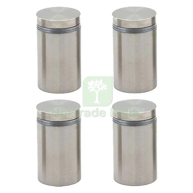 Distanziali Inox per Targhe Diametro 18 mm - pz 4 — Viti — rif. FERX.031750NLM