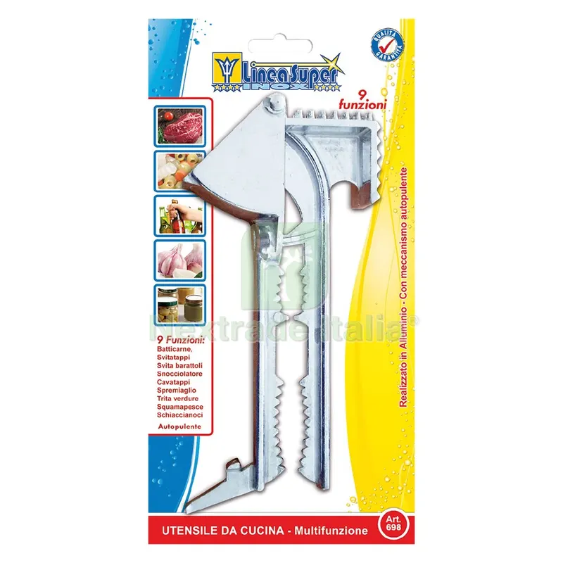 UTENSILE DA CUCINA MULTIFUNZIONE 'SUPER' art. 698 - 9 funzioni — Tubi e raccordi — rif. FERX.7903670NLM UTENSILE DA CUCINA MULTIFUNZIONE 'SUPER' art. 698 - 9 funzioni — Tubi e raccordi — rif. FERX.7903670NLM