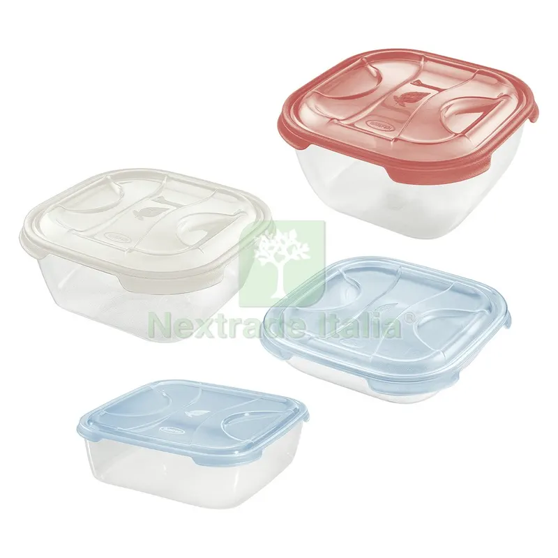 Contenitore Quadro in Plastica 'frigo BOX' lt0,5 cm 15,8x15,8xh.4,35 acqua tra — Casalinghi e organizzazione — rif. FERX.8410930NLM