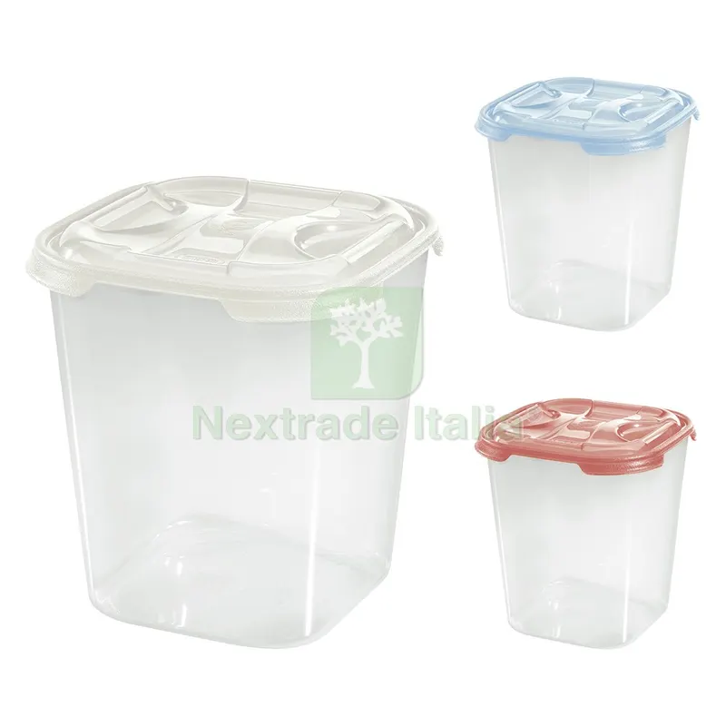 Contenitore Quadro Alto in Plastica 'frigo BOX' lt1 cm 11,7x11,7xh.14 acqua trasp. — Casalinghi e organizzazione — rif. FERX.8410937NLM Contenitore Quadro Alto in Plastica 'frigo BOX' lt1 cm 11,7x11,7xh.14 acqua trasp. — Casalinghi e organizzazione — rif. FERX.8410937NLM