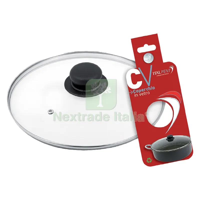 COPERCHIO IN VETRO ''BLACK LINE'' øcm. 24 — Casalinghi e organizzazione — rif. FERX.7938133NLM COPERCHIO IN VETRO ''BLACK LINE'' øcm. 24 — Casalinghi e organizzazione — rif. FERX.7938133NLM