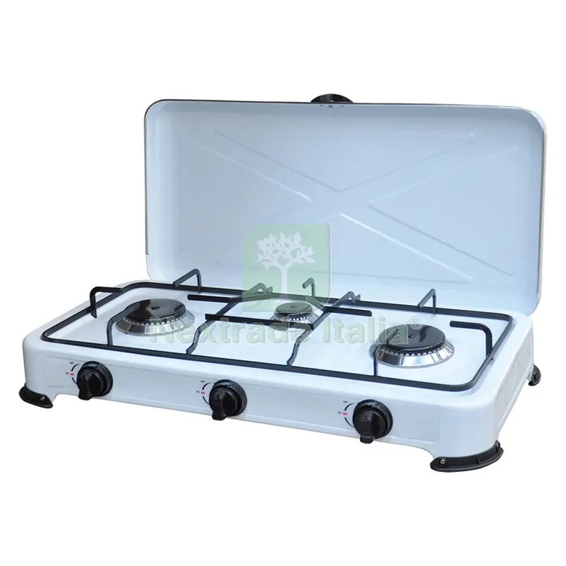 FORNELLO 3 FUOCHI A GAS GPL 'KASART' cm 58 x 28 x h.11 — Casalinghi e organizzazione — rif. FERX.8040224NLM FORNELLO 3 FUOCHI A GAS GPL 'KASART' cm 58 x 28 x h.11 — Casalinghi e organizzazione — rif. FERX.8040224NLM
