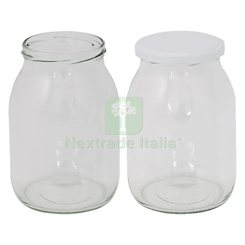 12PZ Vaso Vetro ''boccaccio'' per Alimenti Tipo ''STD'' 1062 ML - Imbocc. Ø82 MM Senza Tappo — Vasi e fioriere — rif. FERX.794016NLM