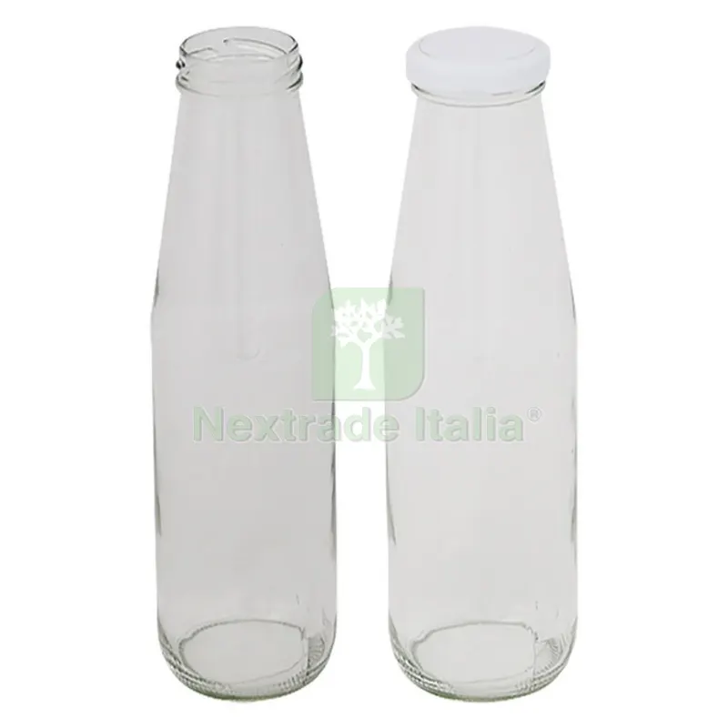 20PZ Vaso Vetro ''boccaccio'' per Alimenti Tipo ''passata 446 ML - Imbocc. Ø53 MM Senza Tappo — Vasi e fioriere — rif. FERX.794050NLM