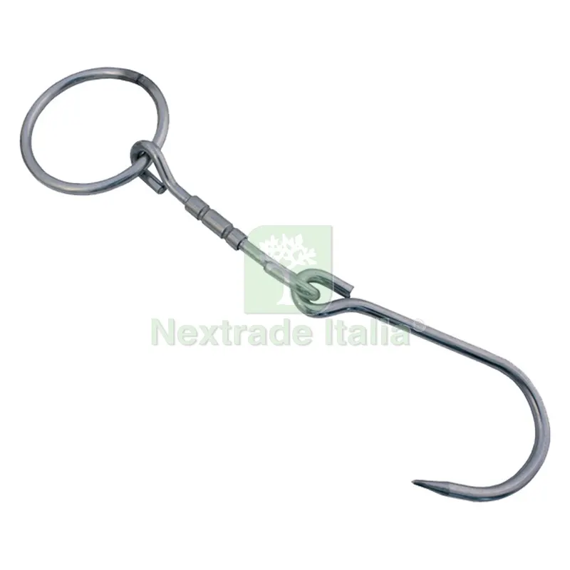 GANCIO SNODATO CON ANELLO mm 260 x 7 — Ferramenta per legno e mobili — rif. FERX.801669NLM GANCIO SNODATO CON ANELLO mm 260 x 7 — Ferramenta per legno e mobili — rif. FERX.801669NLM