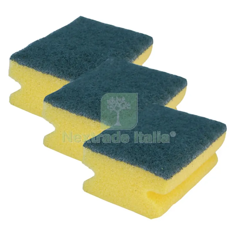 10CF Spugna da Cucina Abrasiva 'brilla' cm 10 x 7 x 5 — Casalinghi e organizzazione — rif. FERX.803446NLM