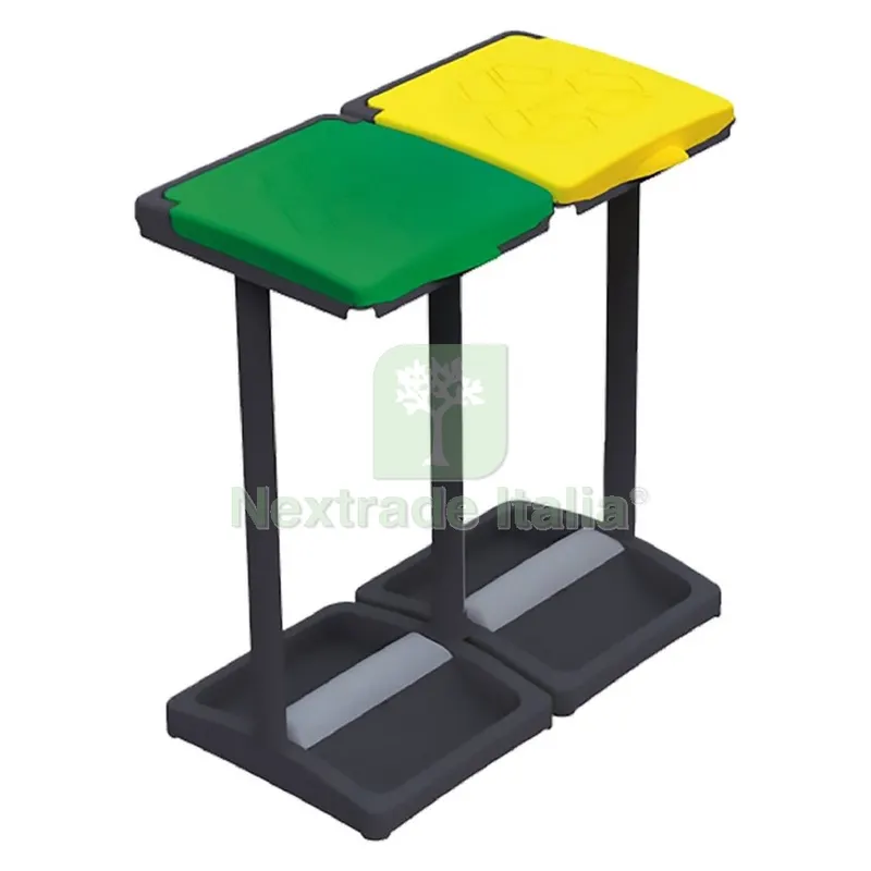 Portarifiuti per Raccolta Differenziata 2 p. cm 65 x 36 x 82 gial./verde — Casalinghi e organizzazione — rif. FERX.8035051NLM