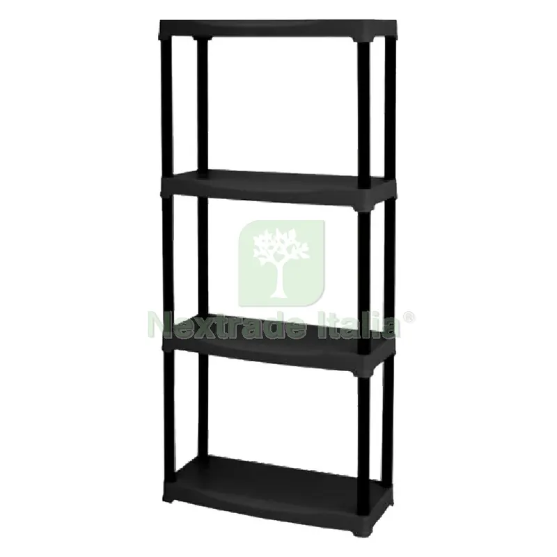 SCAFFALE IN PLASTICA cm 60 x 30 x H 133 - 4 ripiani — Casalinghi e organizzazione — rif. FERX.805036NLM