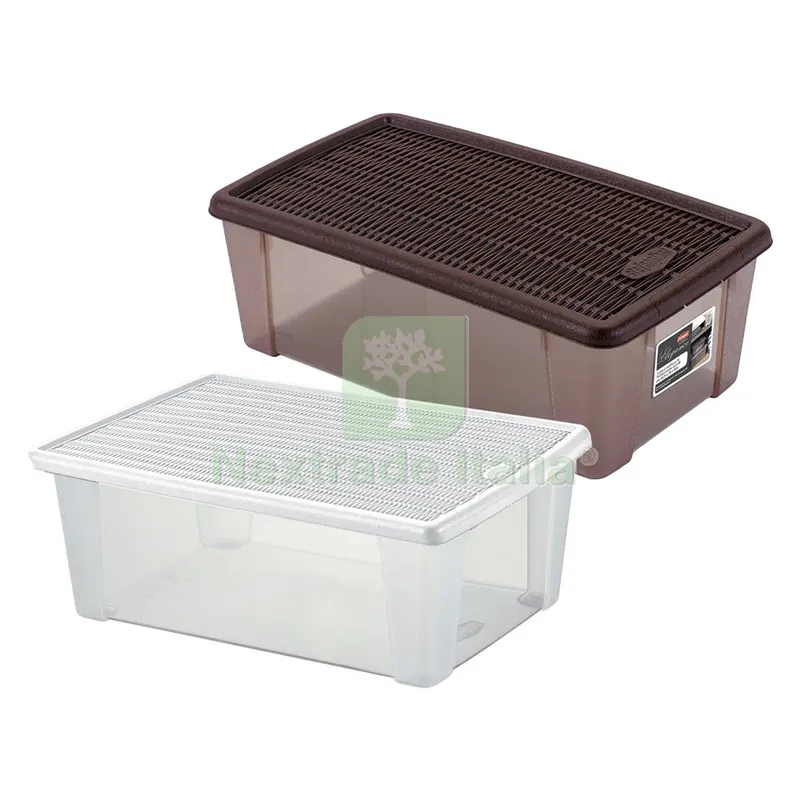 SCATOLA MULTIUSO 'ELEGANCE BOX' XXL cm 59 x 39 x h 17 moka/moka — Casalinghi e organizzazione — rif. FERX.8034930NLM