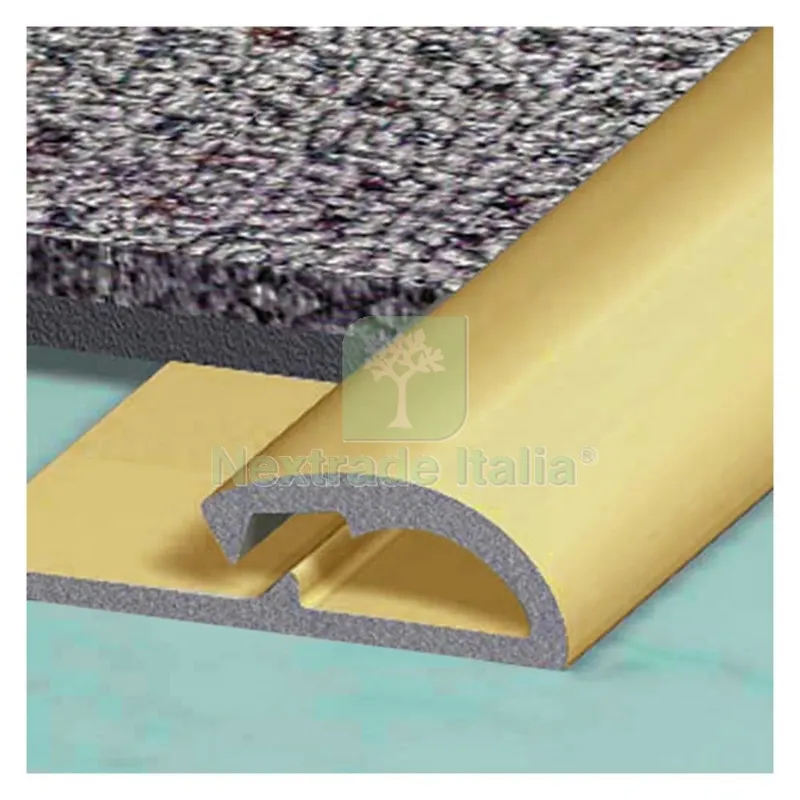 10PZ Profilo Terminale Ferma Moquette cm 270 - oro — Isolanti e reti — rif. FERX.1031510NLM 10PZ Profilo Terminale Ferma Moquette cm 270 - oro — Isolanti e reti — rif. FERX.1031510NLM