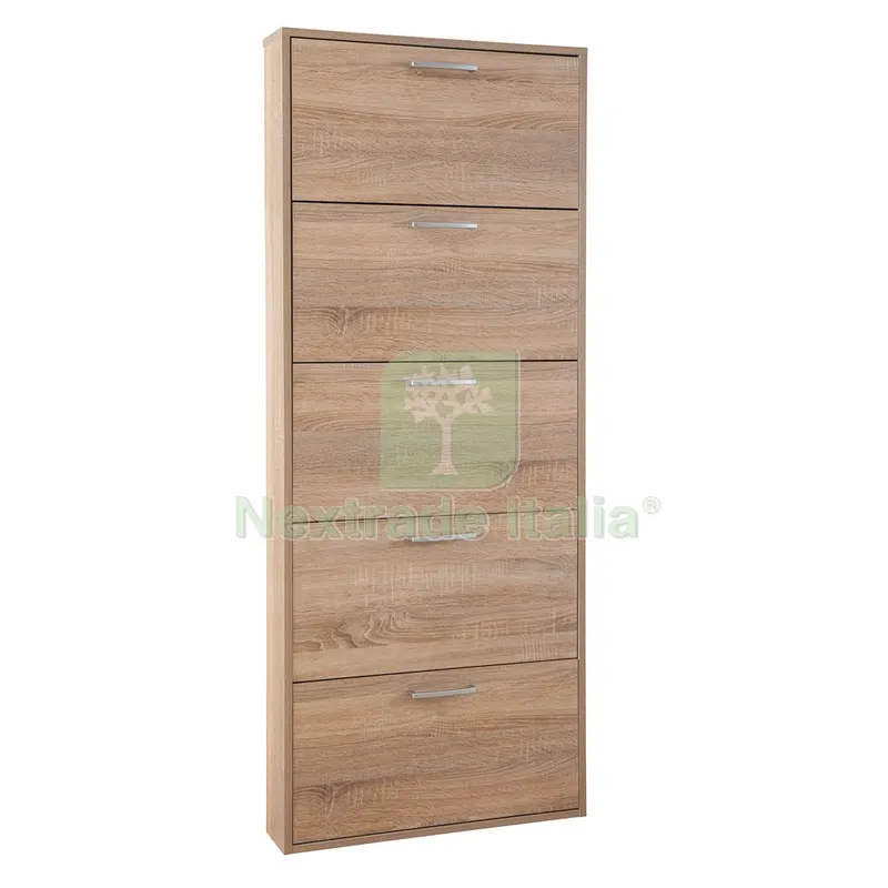 Scarpiera 5 Ribalte Singole Linea 'lamia' cm. 15 x 65 x h.173,5 - rovere artisan — Arredo — rif. FERX.7950073NLM Scarpiera 5 Ribalte Singole Linea 'lamia' cm. 15 x 65 x h.173,5 - rovere artisan — Arredo — rif. FERX.7950073NLM