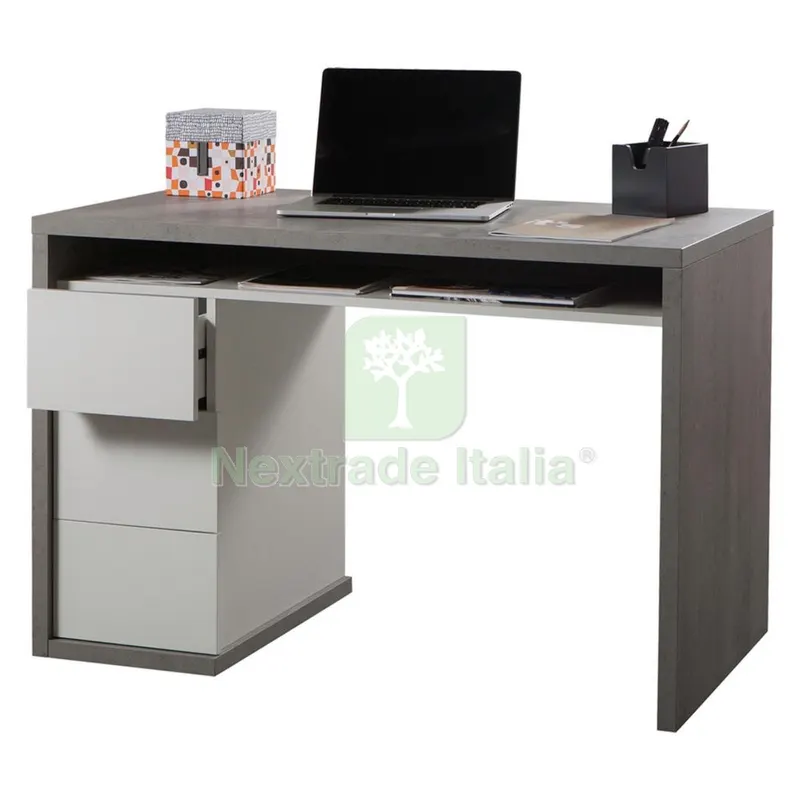 Scrivania Linea 'agrinio' cm. 110 x 60 x h.75 - rovere/bianco — Arredo — rif. FERX.7950190NLM Scrivania Linea 'agrinio' cm. 110 x 60 x h.75 - rovere/bianco — Arredo — rif. FERX.7950190NLM