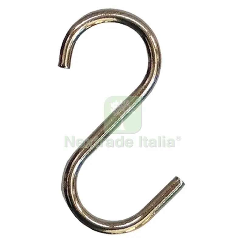 GANCI AD 'S' PER BARRA APPENDIMESTOLI finitura ottonata — Ferramenta per legno e mobili — rif. FERX.7907774NLM