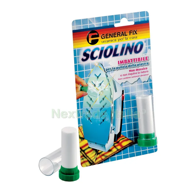 PULITORE PIASTRE FERRI DA STIRO 'SCIOLINO' 20 grammi — Casalinghi e organizzazione — rif. FERX.8031790NLM PULITORE PIASTRE FERRI DA STIRO 'SCIOLINO' 20 grammi — Casalinghi e organizzazione — rif. FERX.8031790NLM
