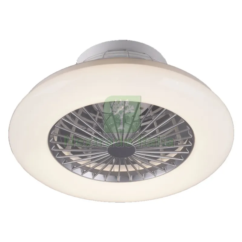 VENTILATORE A SOFFITTO / PLAFONIERA 'STRALSUND' diametro cm. 50 x h.16 - potenza luce 26,8 W — Illuminazione — rif. FERX.7013280NLM VENTILATORE A SOFFITTO / PLAFONIERA 'STRALSUND' diametro cm. 50 x h.16 - potenza luce 26,8 W — Illuminazione — rif. FERX.7013280NLM