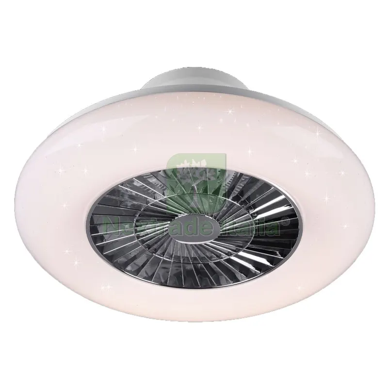 VENTILATORE A SOFFITTO / PLAFONIERA 'VISBY' diametro cm. 59 x h.20 - potenza luce 39,6 W — Illuminazione — rif. FERX.7013290NLM VENTILATORE A SOFFITTO / PLAFONIERA 'VISBY' diametro cm. 59 x h.20 - potenza luce 39,6 W — Illuminazione — rif. FERX.7013290NLM